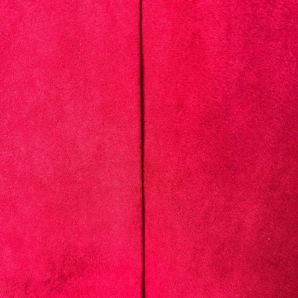 Stunning Studio Works Faux Suede Jacket Cardigan in Red Size Large - Picture 7 of 11